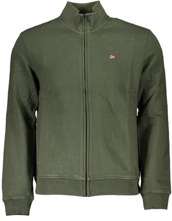 Napapijri Grüner Baumwollpullover für Herren, Grün , Small