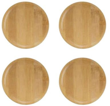 Tdyatocept Ensemble de 4 Dessous de Verre pour Verre à Vin, 4 Pouces, pour Charcuterie, Verre à Vin en Bambou, Dessous de Verre