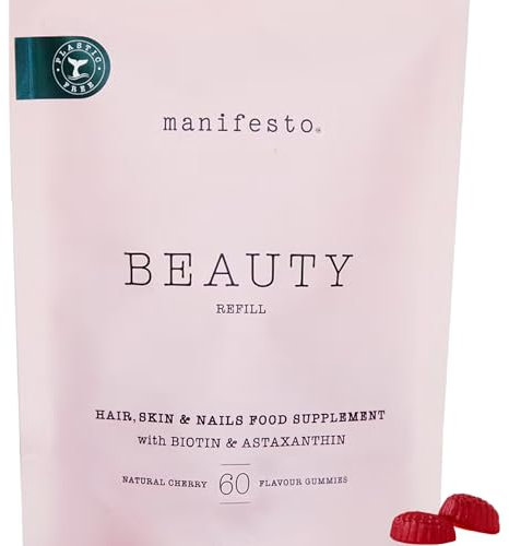 Hair Growth Multivitamin Gummies for Women - Biotin, Astaxanthin, Açai, Vitamin C, A, E, Zinc, Selenium - Boosts Collagen, Gut Health - 60 Hair Skin Nails Gummies - Vegan - Cherry Flavour - Pouch