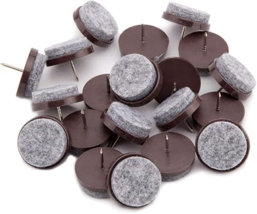 12 Stück Filzgleiter für Stühle,22mm Stuhl Filzgleiter Nagel Möbelgleiter mit 4mm Dicke - Filz Stuhlgleiter für Möbel Böden