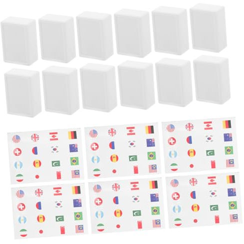 BESTonZON 65stücke Windräder Eisenbahnspiel Mit Mexikanischem Domino-Design Inklusive Majiang Dreiecksspiel Und Internationaler Flagge Als Gastgeschenk Für Partys Dominohalter Und Dominostei