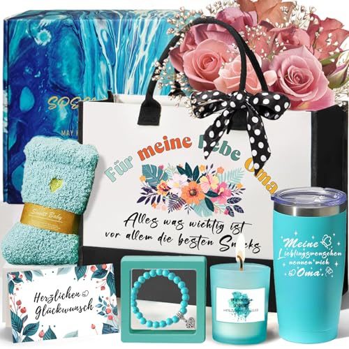Auoketuo Geschenke für oma – Einzigartige Valentinstags- und Geburtstagsgeschenke für Oma von Enkelin und Enkel