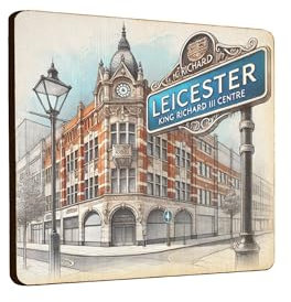 Wooden Fridge Magnet - Leicester King Richard III Centre Design (mag-kf25-2574)