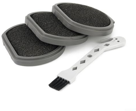 Waschbare Vormotorfilter für AEG FX9 QX9 Staubsauger, Ersatzzubehör, 3 Filter, 1 Reinigungsbürste