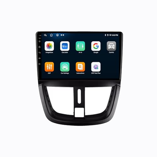 Écran Tactile Radio pour Peugeot 207 207CC 2006-2015 FM Écran Tactile Radio Ventilateur de Refroidissement pour, 8 Core 8G+256G