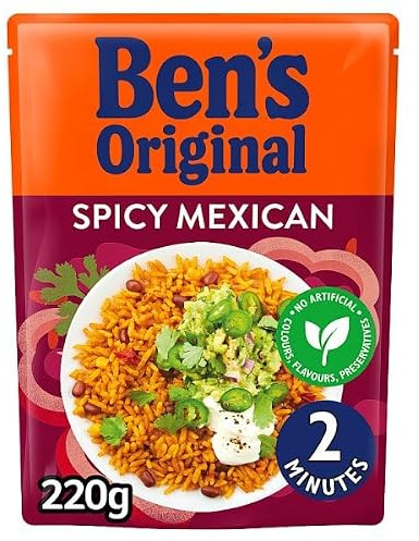 Bens Original Spicy Mexican Microwave Rice 220g | Case of 6