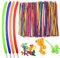 SHATCHI 100pcs Modelling Balloons Twisting Large Mixed Coloured Art Craft Kit For Kids Birthday Party Decorations Bag Filler, Multicolour, 25cm