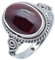 Ring 925 Silber Granat roter Stein Edelstein echt Silber Damen Sterling Silber Geschenk (MRG-066-02-(52))