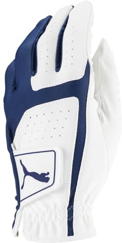 PUMA Golf 2018 Flexlite Herren-Golfhandschuh (helles Weiß-Monaco Blau, Medium, Linke Hand)