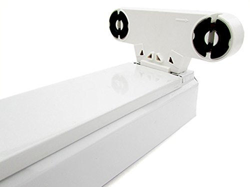 Porta Lampada Plafoniera Per Doppio 2 Tubi Led T8 da 60cm Interno Non Impermeabile IP20