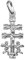 Kreuz von Caravaca, aus 925er Sterlingsilber, mit Engelfiguren