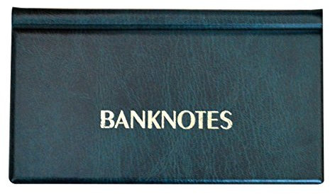 Collector SAMMLERALBUM FÜR BANKNOTEN Notizen Banknotenalbum mit 20 Seiten 8x17cm (grün)