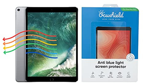 Ocushield Pellicola Protettiva in Vetro temperato con Filtro Luce Blu - Pellicola 10.5 Apple iPad PRO (2nd Gen) & 2019 iPad Air 3– Pellicola iPad con Filtro Schermo – Accessori iPad