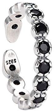 YAZILIND Frauen 925 Sterling Silber Vintage Kreativer Ring Verstellbarer Offener Ring Schmuck