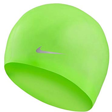 NIKE Silicone Cap Schwimmmütze, Unisex Kinder, Green Strike, Einheitsgröße