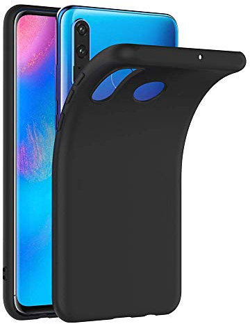 COPHONE® Coque Noir Compatible avec Huawei P30 Lite, Housse Etui Noir en Gel TPU Silicone Souple Ultra Mince avec Anti Choc