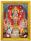 Koshtak Laxmi Mahalaxmi mit Ganesh Saraswati & Dhan Kuber Bilderrahmen mit glänzender Laminierung auf Poster mit goldenem Rahmen für Puja-Raum/Tempel/Wandbehang/Geschenk/Heimdekor/Anbetung, Größe 30 x