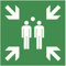 Schild Sammelplatz 40x40 cm Kunststoffplatte Nachleuchtend