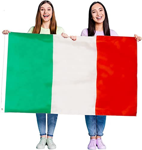 Italienische Flagge, Kostüm-Dekoration, groß, mit Ösen, ca. 152 x 91 cm, Fußball, Rugby, Sportveranstaltungen, Straßenpartys, Festivals und Feiern