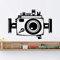 Vinyl Aufkleber Art Deco Kamera Fotografie Technologie Wandaufkleber Dekoration Fotografie Shop Dekoration 85*57C​​ M