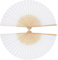 Queekay 2 Pack Folding Hand Fan Silk Fabric Hand Held Chinese Fans for Wedding Preference, Performance, Dancing, Home Decoration(Classic Style,White)
