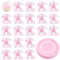 NBEADS 100pz Sacchetti di Organza, Diametro 26cm Sacchetti di Organza con Coulisse Rotonda Sacchetti Regalo di Gioielli con Paillettes per Il Battesimo Della Festa Nuziale di Compleanno, Roso