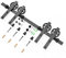 Schiebetürbeschlag Doppeltür 244cm Schiebetüren Schiebetürsystem Komplettset Laufschiene Rollen Set Schwarz für 2 Holztür 61cm Breit, Mittlere Rolle in I-Form
