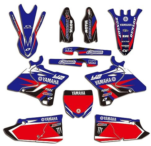 ENARUI Adesivi Grafiche Compatibili con Yamaha YZ125 YZ 125 YZ 250 YZ250 2015 2016 2017 2018 2019 2020 2021 (rosso)