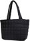LYEAA Herbst Winter Frauen Tragetasche Gesteppte Geldbörsen Handtaschen Rhombus Muster Shopper Tasche Frauen Solide für den täglichen Urlaub, Schwarz