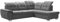 DomiMeble Ecksofa Lotta 258 x 212 x 108 cm - modernes Sofa, bequem mit hochelastischem Schaumstoff, mit Bettkasten, mit Schlaffunktion, angenehm anzufassendes Veloursmaterial (rechte Seite, Grau)