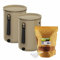Moutta | Lot de 2 seaux Bokashi Organko 2 Cappucino (9,6L) | Composteur Organique avec compacteur + 1 kg d'Activateur EM-1 de Fermentation fabriqué en France