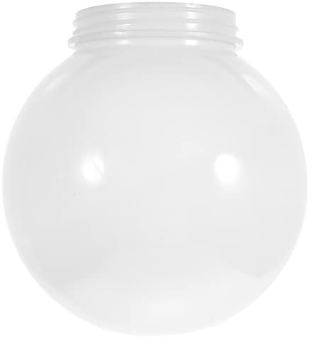 Veemoon White Replacement Goble Lampshade Acrylic Plastic Lamp Globe with 3.15 Inch Threaded Neck for Pendant Wall Sconces Lamp Indoor Outdoor(Diameter 15cm, Mouth Diameter 8cm)