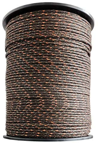 Weidezaunseil Premium - braun/orange - 200 m, 11 Leiter - hochwertiges Weidezaun Seil für den Elektrozaun