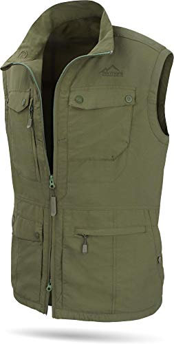 normani Herren Outdoor Weste mit atmungsaktivem Sonnenschutzmaterial 50+ (XS-5XL) Farbe Grün Größe L