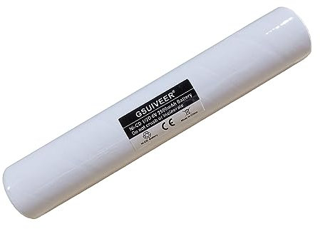 GSUIVEER Ni-CD 1/2D 6V 2500mAh Flashlight Battery Replacement Compatible with Streamlight 20170,26010,26060,26120,SL20/SL20S Maglight N38AF001A 20170 20X1701 (1 Pack)
