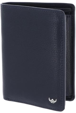 Golden Head Leder Geldbörse Capri RFID Protect Kombischeintasche 1348 Blau dunkelblau