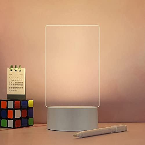shengyi Tableau de note créatif LED Veilleuse USB Message Board Lumière de vacances avec stylo.Creative USB Message Board Lampe, une lampe de décoration domestique pratique (VERTICAL)