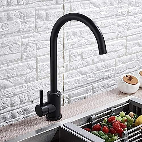 DameCo Grifo de Cocina, Cubierta para Fregadero, Grifo de Arco Alto, Giratorio de 360 Grados, Mezclador de Agua fría y Caliente Interesting