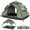 DEWUR Campingzelt 3-4 Personen Wasserdicht Pop Up Kuppelzelt Familie Zelt Strandzelt Pavillonzelt Schattenzelt Sonnen UV-Schutz für Trekking, Camping, Outdoor, Festival (Grün/4 Personen)
