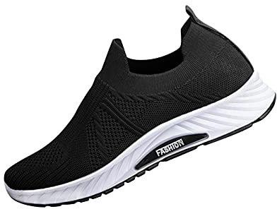NRTOTI Outdoorschuhe Herren Running-Schuhe Keile Mode Atmungsaktive Freizeit Lässige Outdoor Slip On Schuhe
