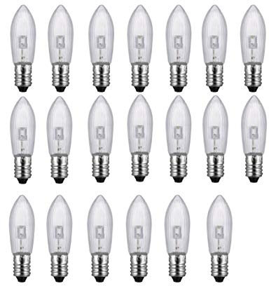 ShuoHui E10 LED-Ersatzlampen Glühbirnen Topkerze für Lichterkette 9V-55V AC 0.2W 3000K (100)