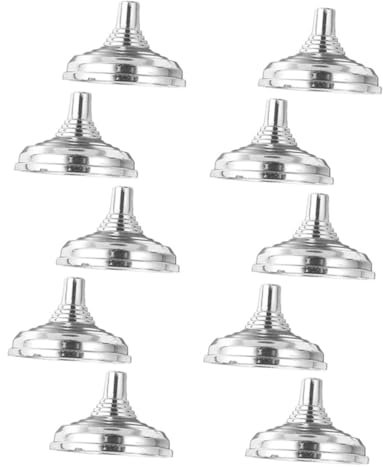 Parliky 10 pieces mini flag holder, round, chrome-plated table flag stand for office, desk and decoration, small flag holder for parties and events