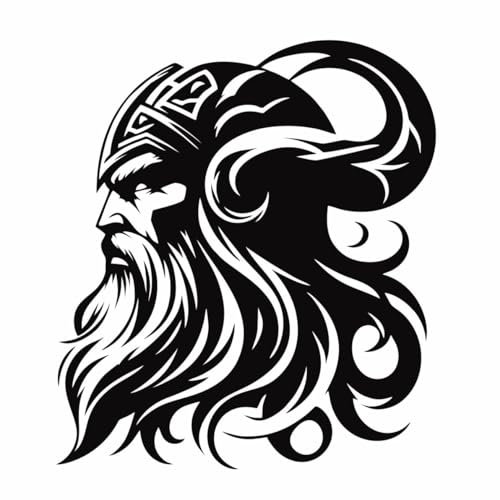 Viking XXL Wikinger Krieger Kopf Odins Son Aufkleber Sticker cm PKW Car Styling Wohnmobil - viele Farben und Größen