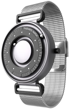 Magneto Watch Primus Titan Maschenarmband Silber Armbanduhr für Männer und Frauen