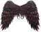 Wedhapy Alas de ángel Alas plegables impresas en 3D para adultos Cosplay Tela no tejida Alas de Halloween para niños adultos Alas negras con banda elástica para Carnaval de Halloween 38x30 inch