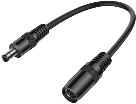 YAODHAOD Cable de extensión corto CC de 8 mm, 14 AWG CC 8020 hembra a CC 5525 macho, cable conector compatible con generador solar Jackery, estación de energía portátil y panel solar (20 cm)