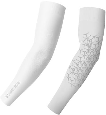 ROCKBROS Manguitos de Brazo Protección Solar UV para Hombre Mujer, Manga de Enfriamiento UPF50, Transpirable Elástico Manguitos para Ciclismo Deportes al Aire Libre, M-XL