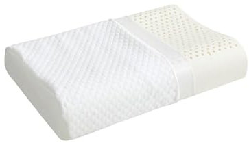 Nackenstützkissen aus Naturlatex, 60 cm x 40 cm x 10 cm, 93 % Latex, atmungsaktiver Stoff, Naturlatex, Queen-Size-Größe, Nackenmassagekissen, Schlaf