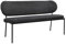 byLIVING Bank Jersey/Webstoff dunkelgrau/Gestell Metall schwarz/Sitzbank mit Rückenlehne/Küchenbank/Esszimmerbank/Polsterbank/B 160, H 82, T 62 cm
