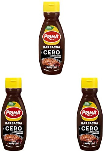Prima Salsa barbacoa sin azúcares añadidos. 510 g (Paquete de 3)
